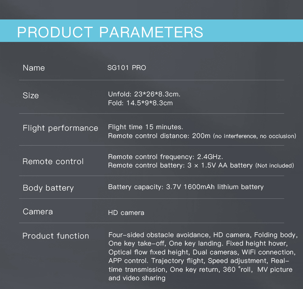 ZLL-SG101-PRO-WiFi-FPV-mit-4K-720P-ESC-HD-Dual-Kamera-360deg-Infrarot-Hindernisvermeidung-optisches--1985693-13